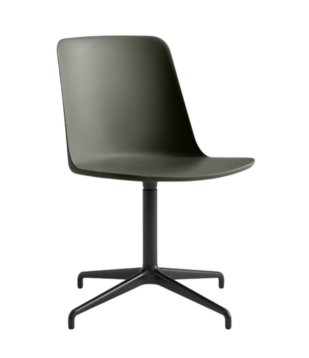 &Tradition Rely HW11 Dining Chair plastic, bronzed swivel base