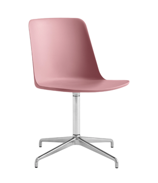 Rely HW11 Eetkamerstoel plastic, chroom swivel voet