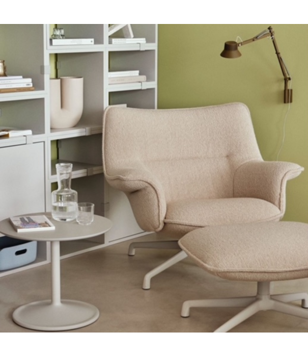 Muuto Muuto Doze Lounge Stoel Low Back Ocean 80 grey, black swivel