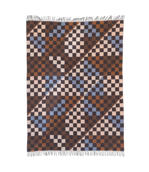 Raawii Patch Blanket saffron/blue/white