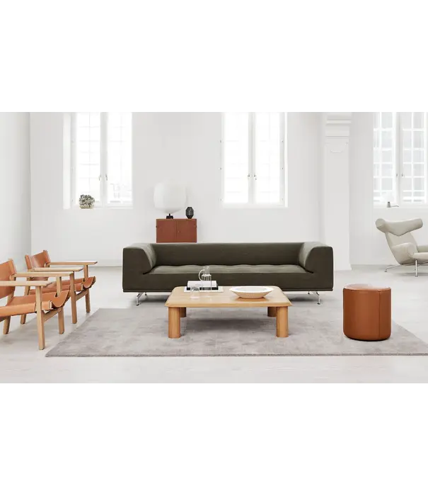 Fredericia  Model 4511, Delphi 3-seater Sofa, brushed aluminium base 240cm