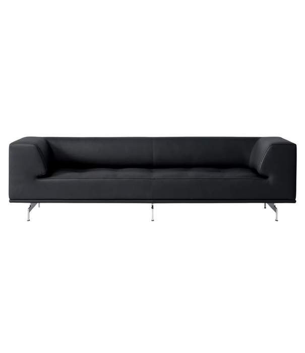 Fredericia  Model 4511, Delphi 3-zits Bank, geborsteld aluminium onderstel 240cm