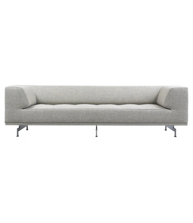 Fredericia Delphi 3-seater Sofa, brushed aluminium base 240cm