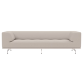 Model 4511, Delphi 3-seater Sofa, brushed aluminium base 240cm