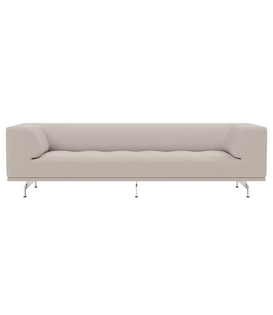 Delphi 3-seater Sofa, brushed aluminium base 240cm
