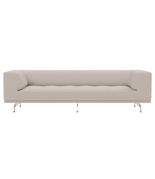 Delphi 3-zits Bank, geborsteld aluminium onderstel 240cm