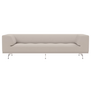Model 4511, Delphi 3-seater Sofa, brushed aluminium base 240cm