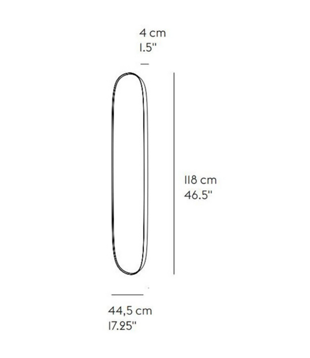 Muuto Framed Spiegel Light Yellow 118 x 44