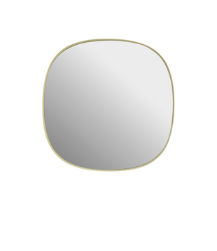 Framed Mirror Light Yellow 40 x 40