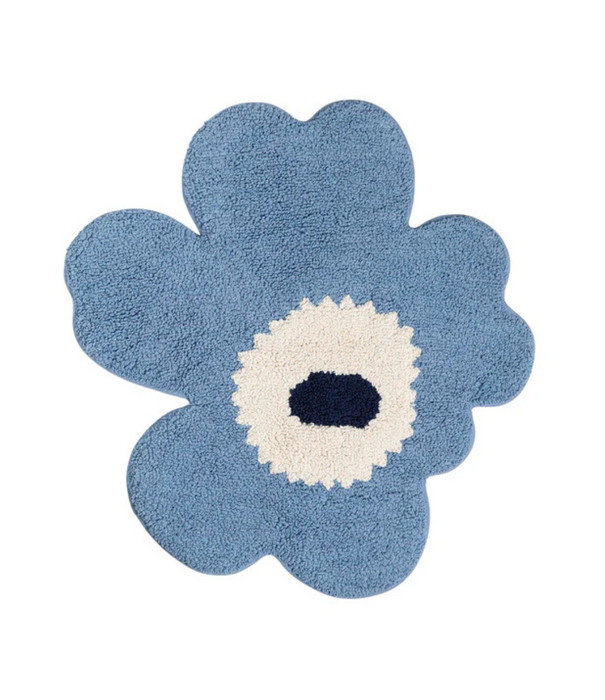 Marimekko Unikko Bath Mat light blue