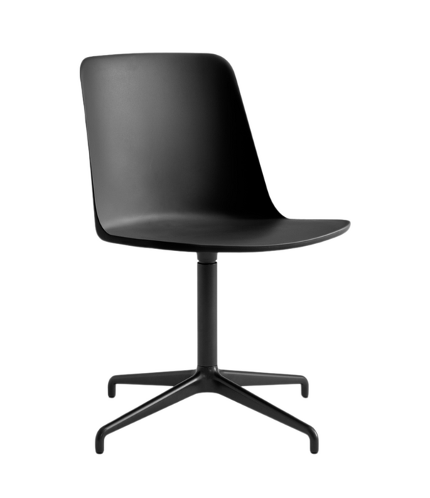 &Tradition &Tradition Rely HW11 Conference Stoel plastic, zwart swivel voet