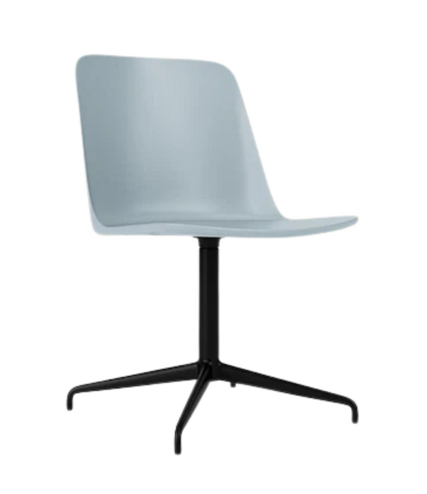 &Tradition Rely HW11 Conference Stoel plastic, zwart swivel voet