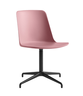 &Tradition Rely HW11 Eetkamerstoel plastic, zwart swivel voet