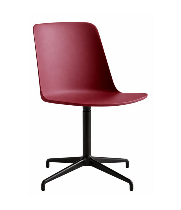 &Tradition Rely HW11 Conference Stoel plastic, zwart swivel voet