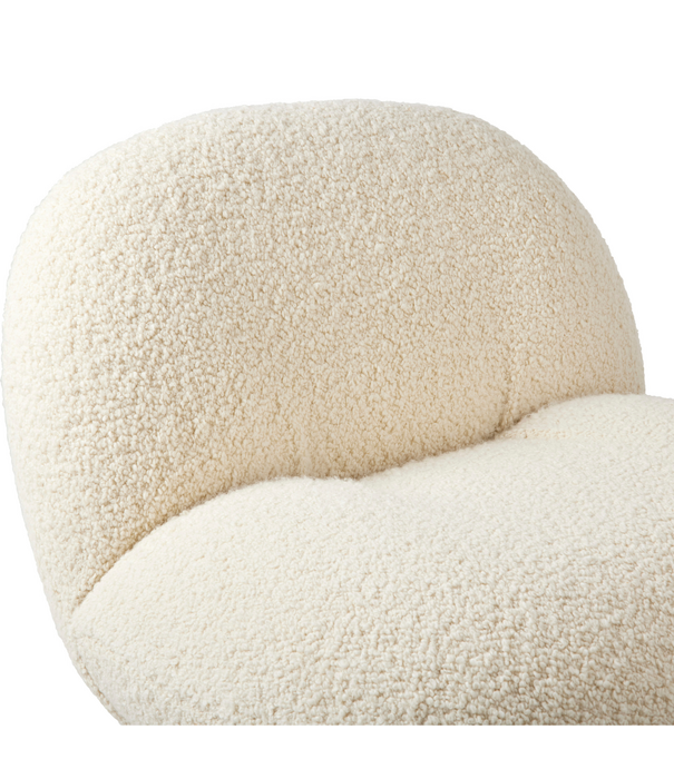 Gubi  Gubi Pacha Lounge Chair Dedar Artimidor 001 cream,  black base