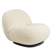 Gubi Pacha Lounge Chair Dedar Artimidor 001 cream,  black base