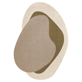 Layered Erik Bratsberg Lozza  Wol Vloerkleed Olive