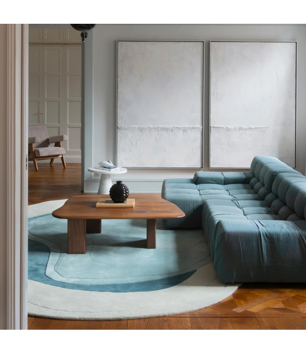 Layered  Layered Erik Bratsberg Lozza  Wool Rug Teal