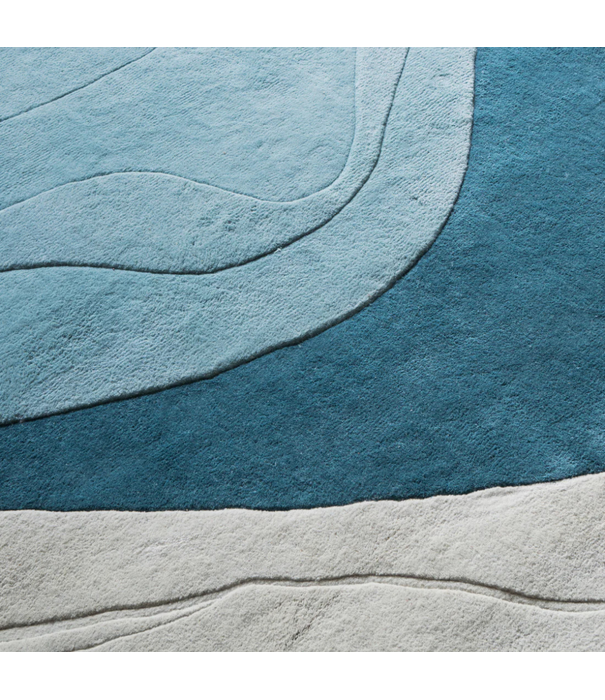 Layered  Layered Erik Bratsberg Lozza  Wool Rug Teal