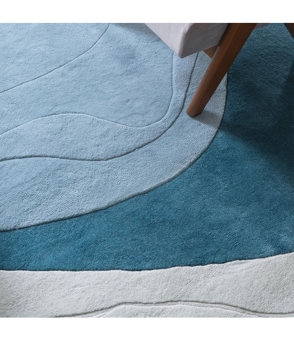 Layered  Layered Erik Bratsberg Lozza  Wool Rug Teal