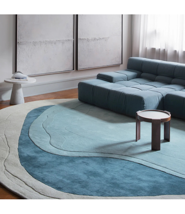 Layered  Layered Erik Bratsberg Lozza  Wol Vloerkleed Teal