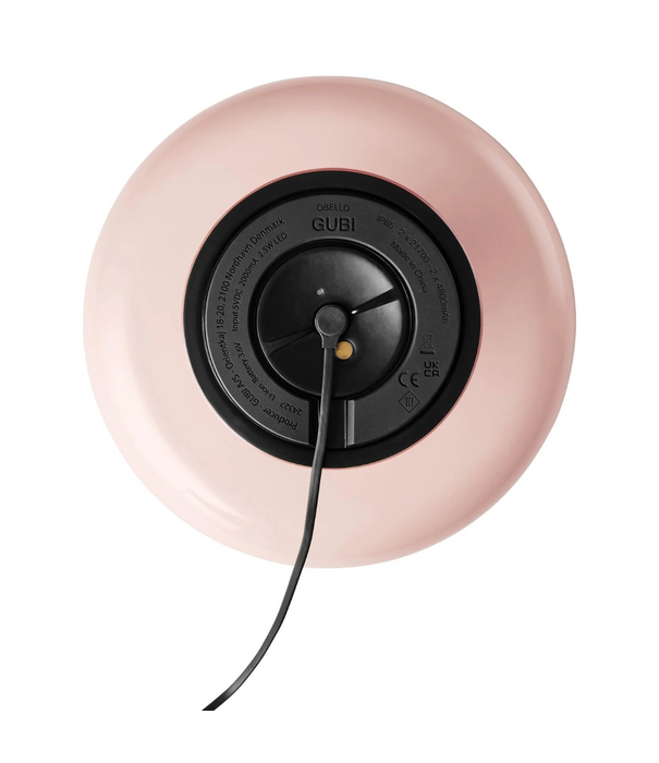 Gubi  Obello Portable Lamp, powder pink