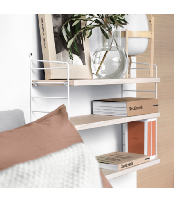 String  Furniture String Pocket Wandplank dark oak, black