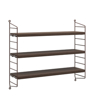 Pocket Wall Shelf dark oak, dark brown