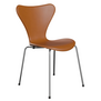 Fritz Hansen Series 7 saddle brown leather, chrome legs