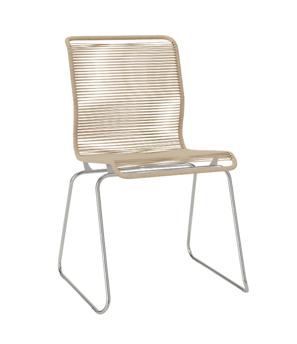 Montana Furniture  Montana Panton One Eetkamerstoel naturel papierkoord, zwart
