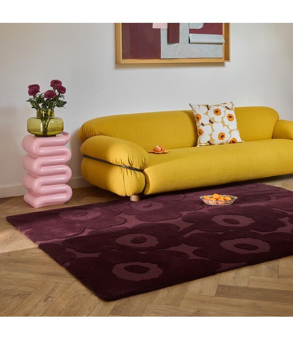 Marimekko Marimekko Unikko Burgundy Vloerkleed