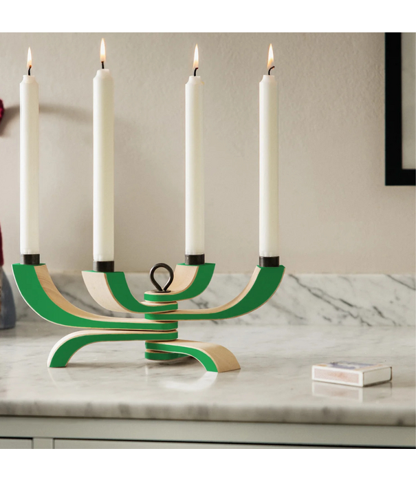 Design House Stockholm  Design House Stockholm - Nordic Light Kandelaar groen