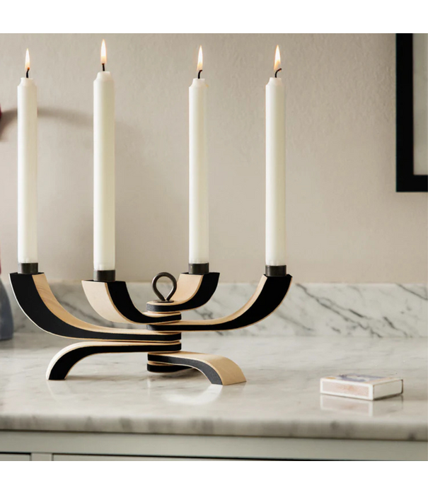 Design House Stockholm  Design House Stockholm - Nordic Light 4 arm Kandelaar zwart