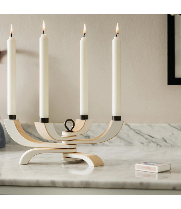 Design House Stockholm  Design House Stockholm - Nordic Light 4 arm Kandelaar wit