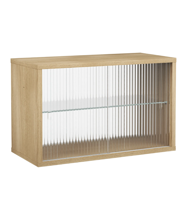 String  Furniture Pira G2  Display Kast eiken - glas 4 deuren 70cm