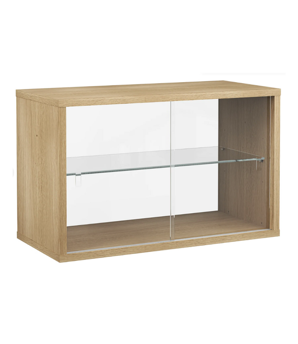 String  Furniture Pira G2  Display Kast eiken - glas 4 deuren 70cm