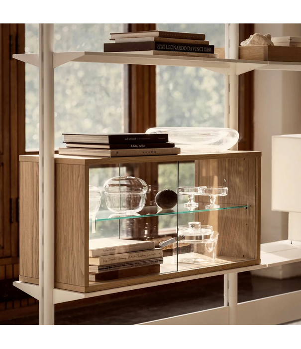 String  Furniture String Pira G2  Display Kast eiken - glas 4 deuren 90cm