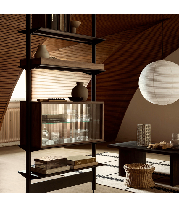 String  Furniture String Pira G2  Display Kast eiken - glas 4 deuren 90cm