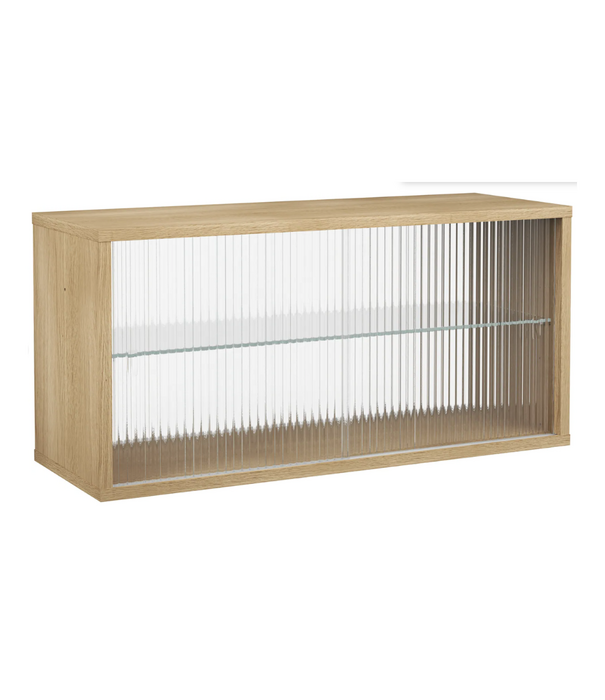 String  Furniture Pira G2  Display Kast eiken - glas 4 deuren 90cm