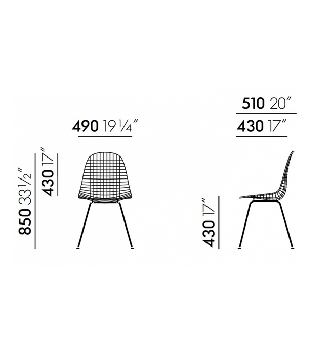 Vitra  DKR Wire Chair black