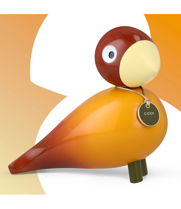 Kay Bojesen  Cosy Story Bird, red orange