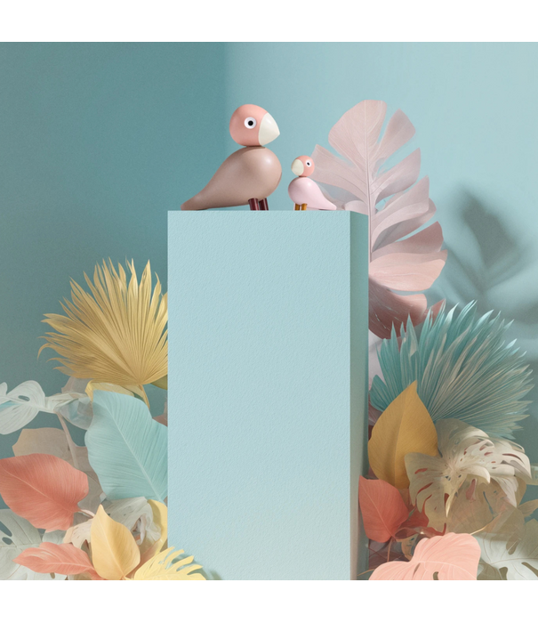 Kay Bojesen  Songbirds Liv & Lykke - soft pink, set van 2