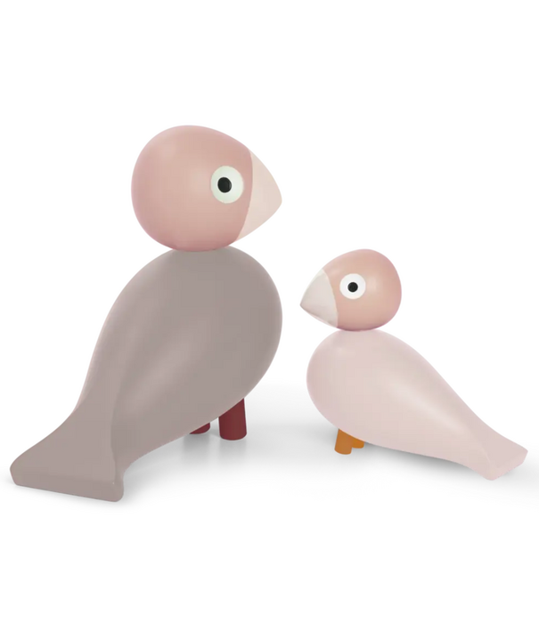 Kay Bojesen  Kay Bojesen Songbirds Liv & Lykke - soft pink, set van 2