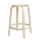Artek Aalto Barstool birch - white laminate 64 / 75cm
