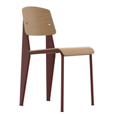 Vitra Standard Dining Chair natural oak, Japanese red legs