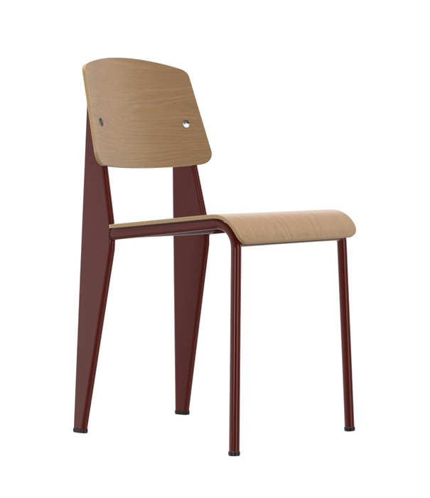 Vitra  Vitra Standard Dining Chair natural oak, Japanese red legs