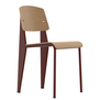 Vitra Standard Dining Chair natural oak, Japanese red legs