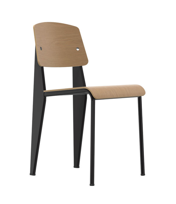 Vitra  Vitra Standard Dining Chair natural oak, deep black legs