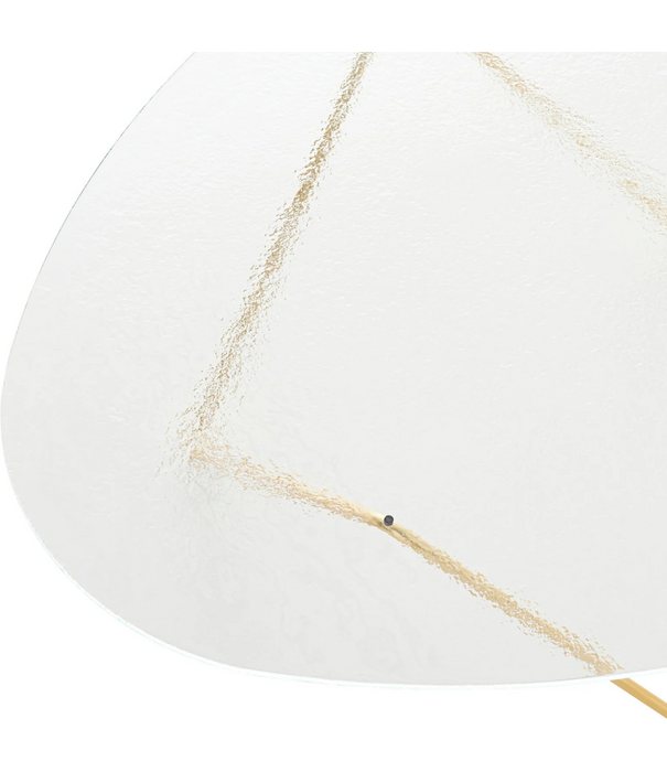 Gubi  Gubi Pedrera Coffee Table structured glass, brass base