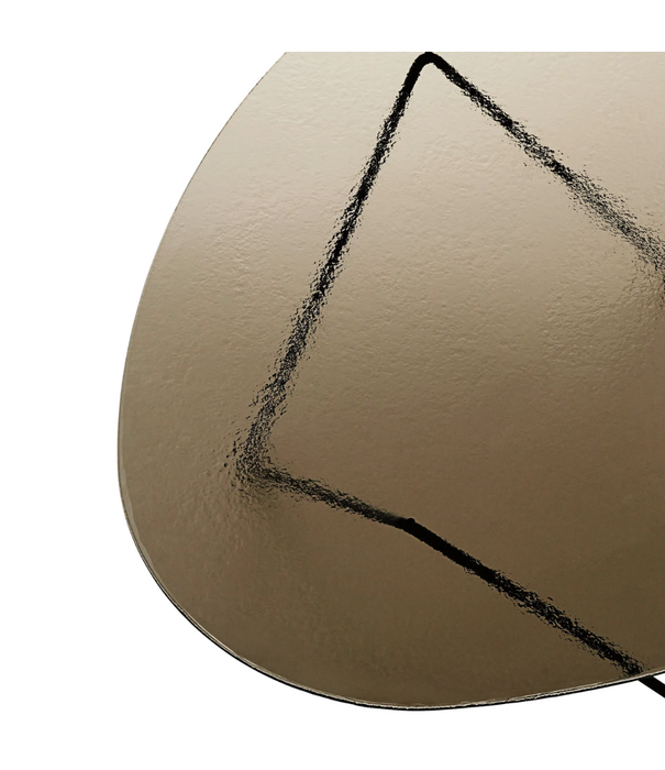 Gubi  Gubi Pedrera coffee table structured glass, black base